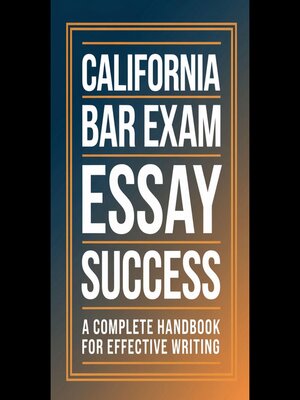 cover image of California Bar Exam Essay Success